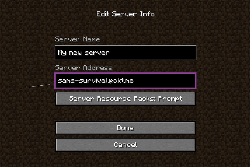 Minecraft Java Server beitreten